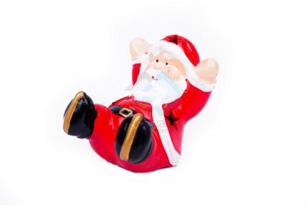 CERAMICA PAPA NOEL ROJO C LUZ X1