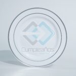 PLATO PLASTICO BLANCO PEQUENO FILO PLATA SET10 X1