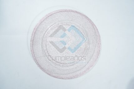 PLATO PLASTICO ESCARCHA PEQUENO ROSA ORO SET10 X1