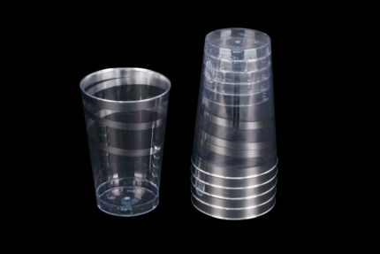 PLASTICO VASO ESPIRAL PLATA SET25 X1