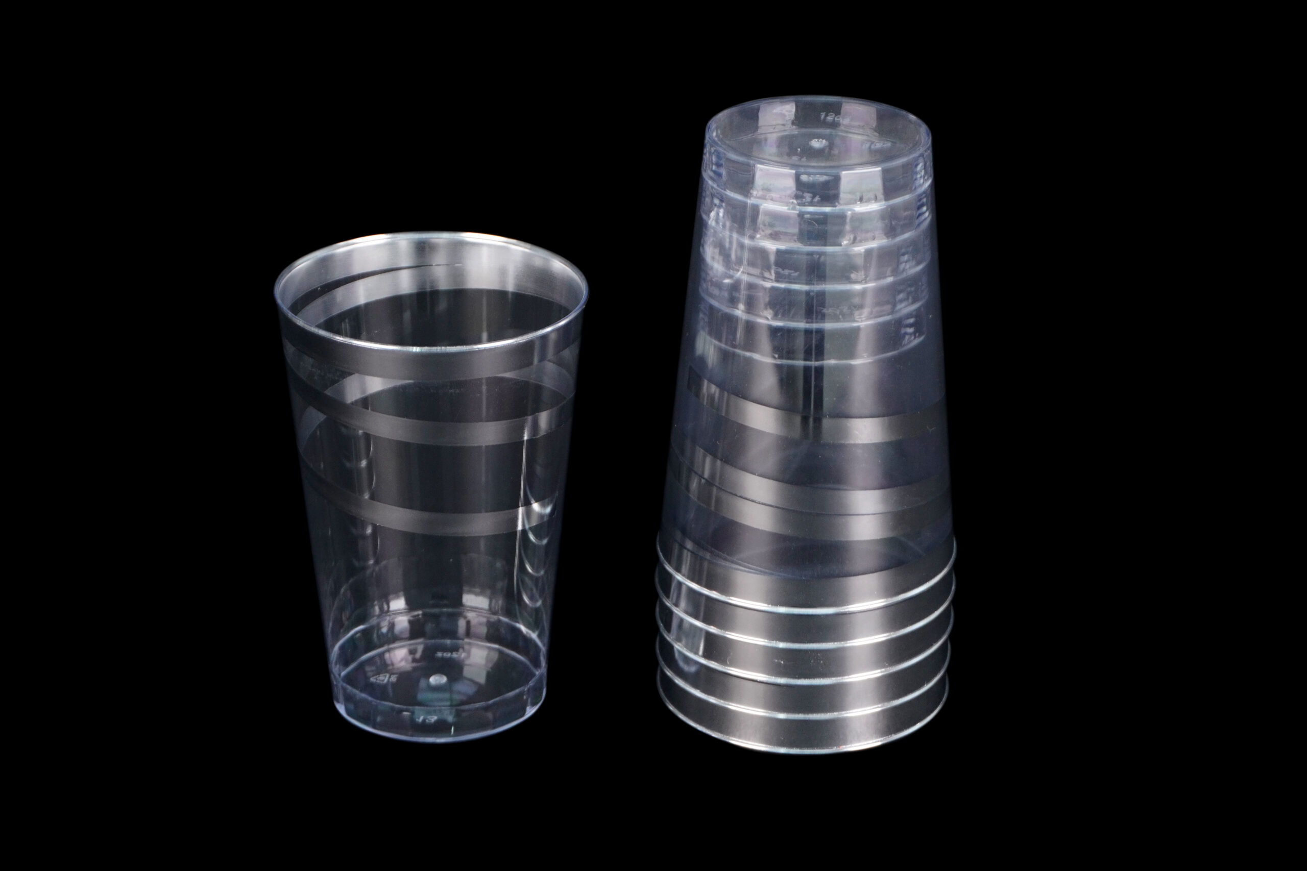 6230000000746 PLASTICO VASO ESPIRAL PLATA SET25 X1 - Imagen 1