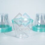 PLASTICO VASO FILO TURQUESA SET50 X1