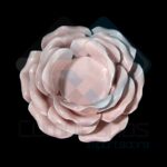 CERAMICA ADORNO CANDELABRO FLOR ROSADA X1