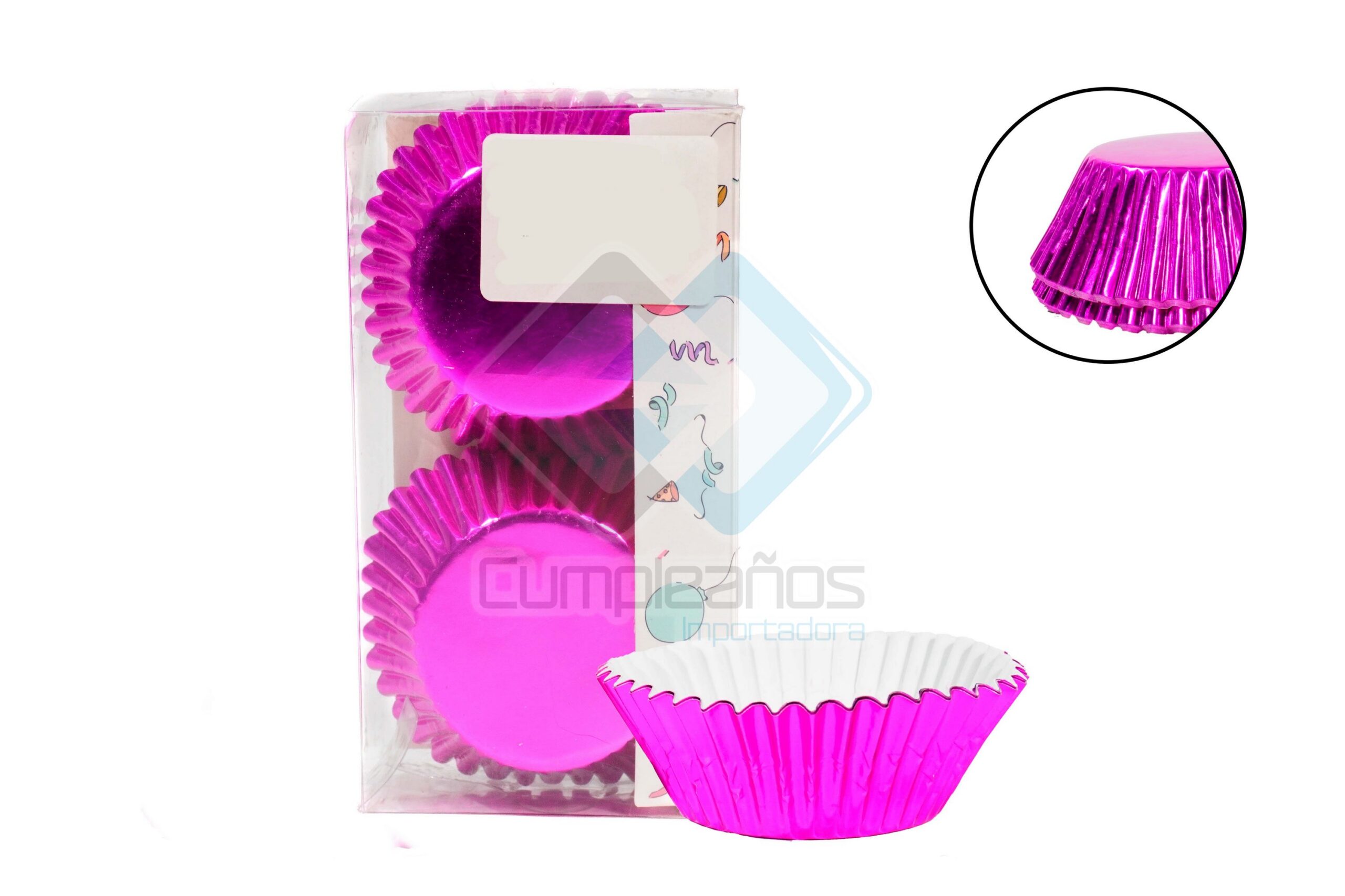 6857151103296 PIROTINES FUCSIA METALICO SET100 X1 - Imagen 1