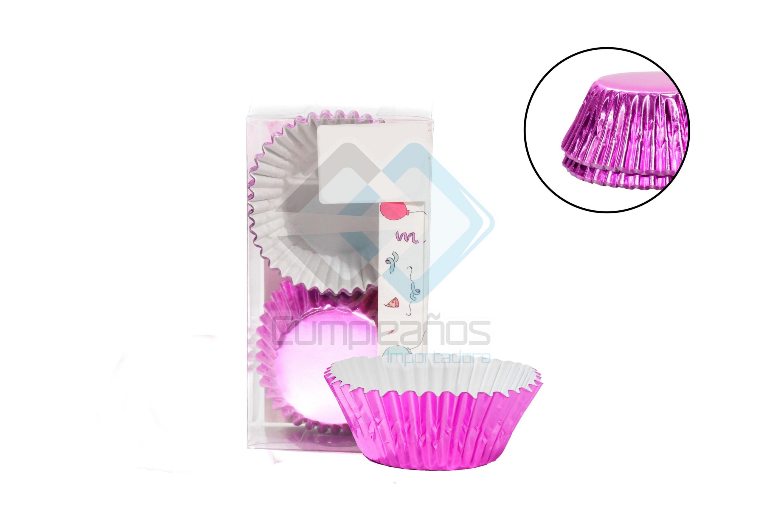 6857151103340 PIROTINES ROSADO METALICO SET100 X1 - Imagen 1