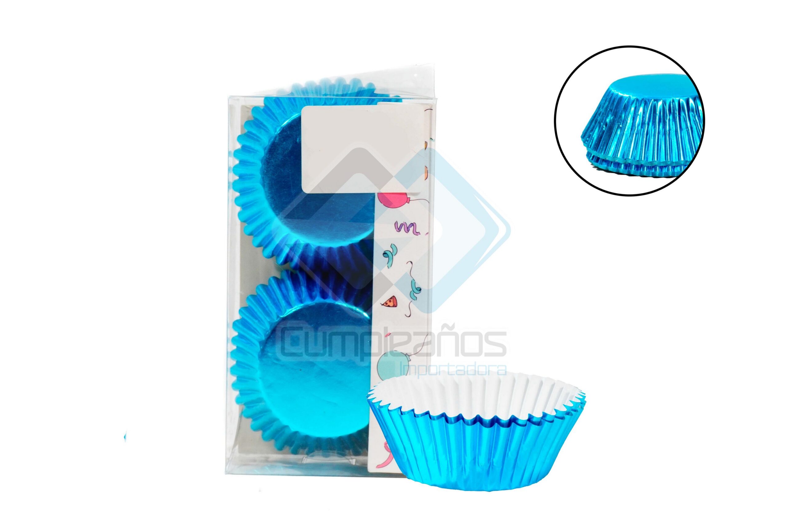 6857151103357 PIROTINES TURQUEZA METALICO SET100 X1 - Imagen 1