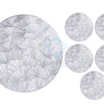 PLASTICO TAPETE REDONDO PLATA SET6 X1
