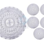 PLASTICO TAPETE REDONDO PLATA SET6 X1