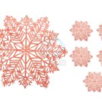 PLASTICO TAPETE COPOS ROSA ORO SET6 X1