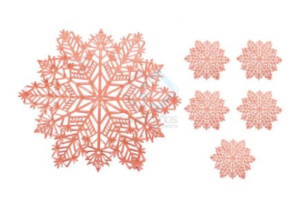 PLASTICO TAPETE COPOS ROSA ORO SET6 X1