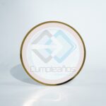 PLASTICO PLATO PEQ ROSADO DORADO SET6 X1