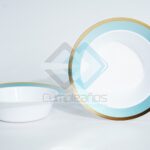 PLASTICO PLATO POSTRE TURQUEZA SET8 X1