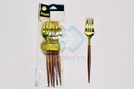 TENEDOR CAFE DORADO SET6 X1