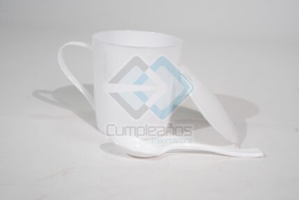 JARRO PLASTICA C CUCHARO BLANCO SET6 X1