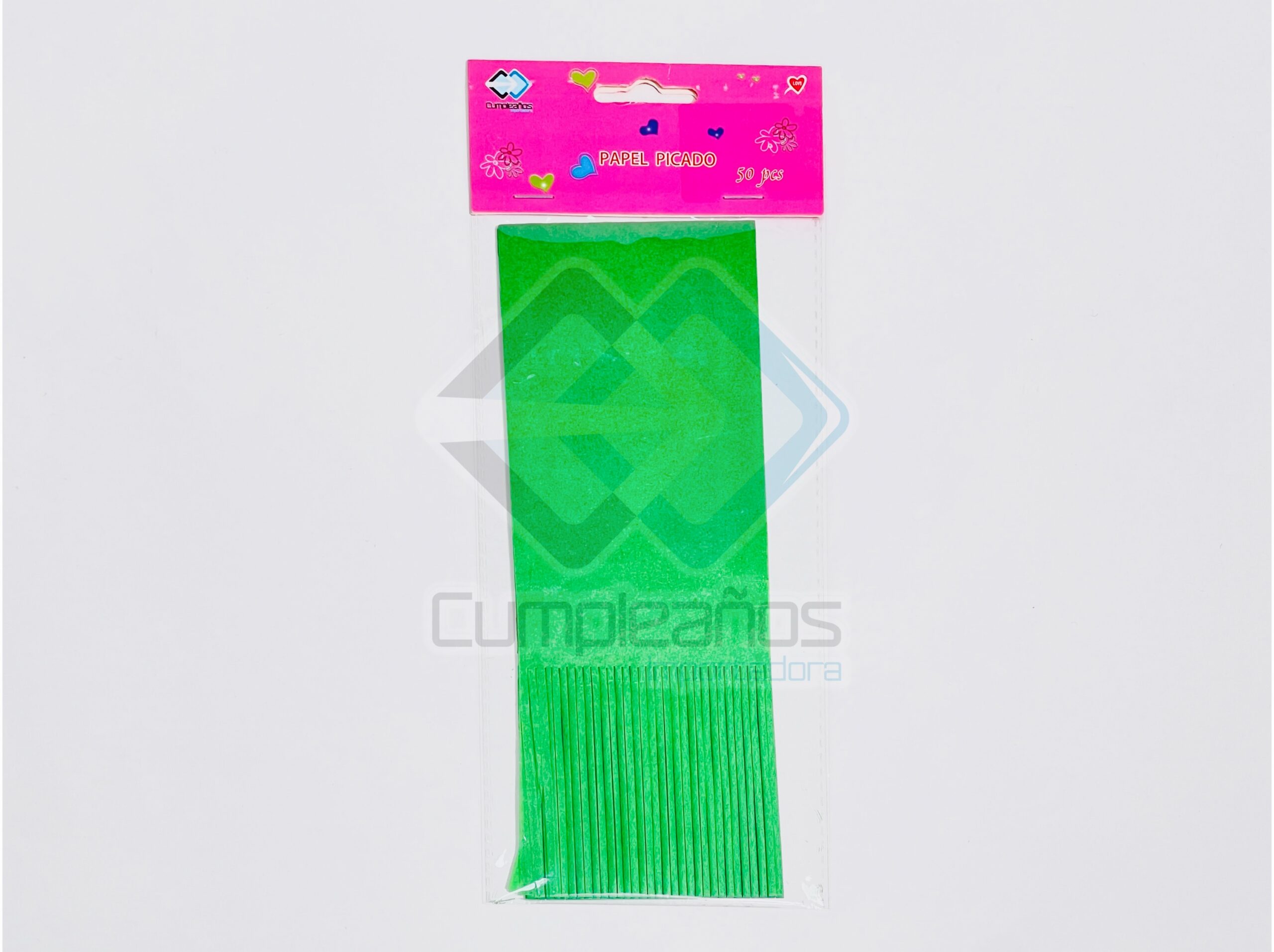 7862103848032 PAPEL PICADO SEDA VERDE SET50X1 - Imagen 1