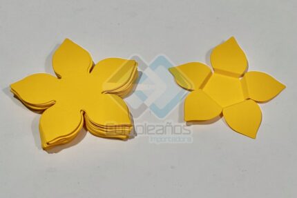 MINI TAPETE PAPEL FLOR AMARILLO SET50 X1