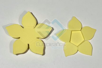 MINI TAPETE PAPEL FLOR AMARILLO PASTEL SET50 X1