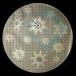 PLASTICO TAPETE REDONDO DORADO SET6 X1