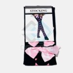 ACCE DISFRAZ MEDIAS NEGRA ROSADO X1