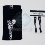 ACCE DISFRAZ MEDIAS NEGRAS CALAVERA X1