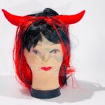 ACC PELUCA DIABLA ROJO NEGRO X1