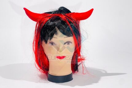 ACC PELUCA DIABLA ROJO NEGRO X1