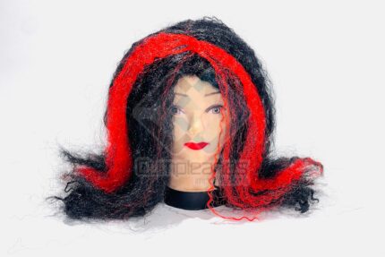 ACC PELUCA AFRO LARGA ROJA NEGRA X1