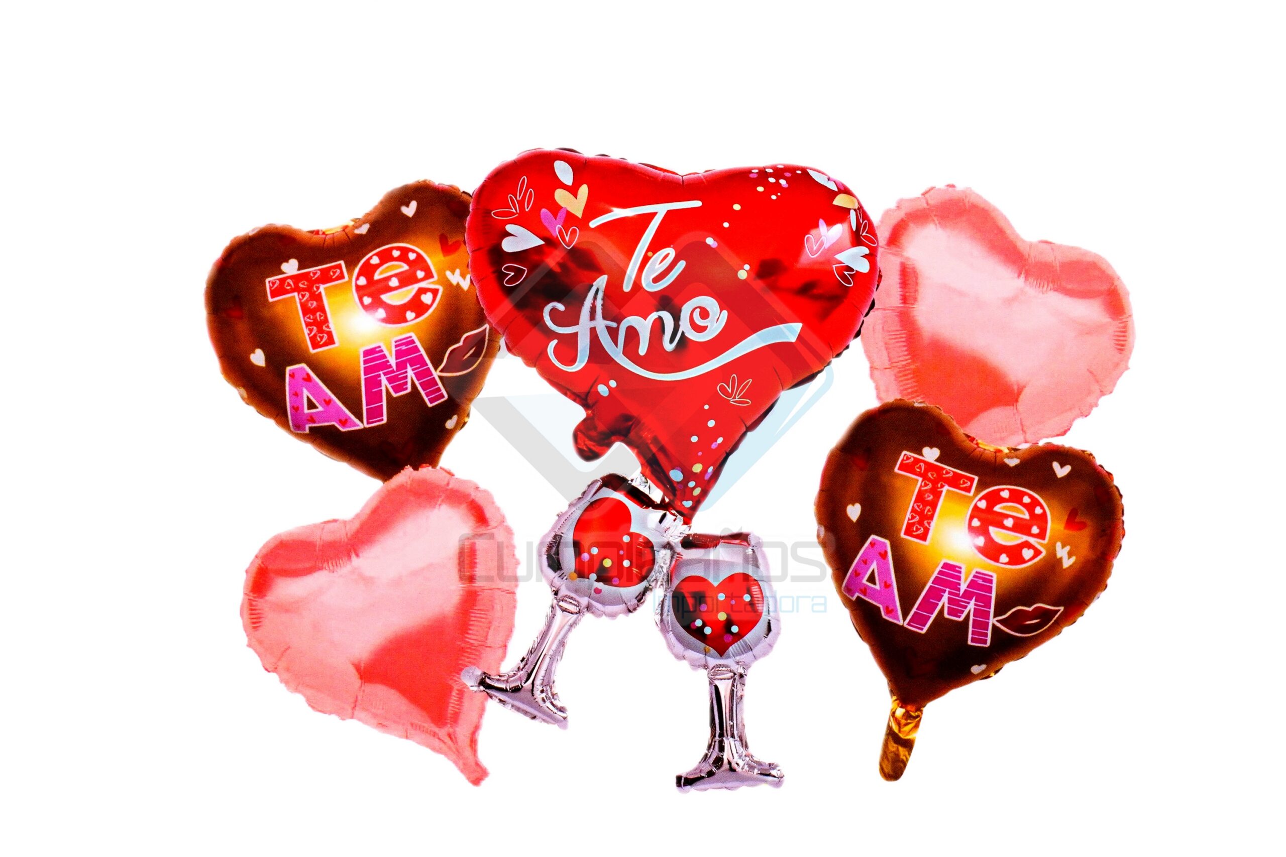 8679833525442 GLOBO DE ALUMINIO CORAZON SET5 X1 - Imagen 1