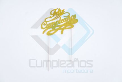 PINCHO HAPPY BIRTHDAY DORADO X1