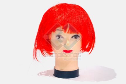 PELUCA CORTA ROJA X1