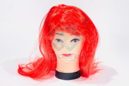 PELUCA LARGA ROJA X1